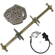 810mm Rear Live Axle Kit 420 Chain Sprocket Brake ATV Go Kart Quad Buggy Trike