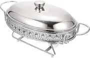 STOBAZA Self-Service Food Warmer Easy to Clean Buffet Stove Food Heating Container for Restaurant