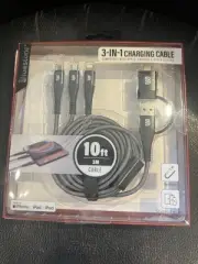 BLUESTONE 10ft CABLE 3-in-1 Charging Cable USB-A/ Type-C, Type-C & Micro USB