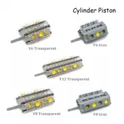 1Pcs Technic Parts V6 V2 V4 Cylinder Piston Block Bricks Model DIY Toy for lego