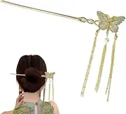 Butterfly Hair Sticks, Chinese Hair Sticks for Women and Girls, Hair Pins, Hair Clip, Hair Band, Bridal Women's Butterfly Decoration, Hair Stick Wedding Hair Comb