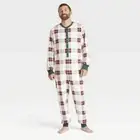 Hearth & Hand With Magnolia Mens Holiday PLAID Union Suit Pajama 5XL Red Green