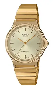 Casio Analog Golden Stainless Steel Champagne Dial Quartz MQ-24G-9E Mens Watch