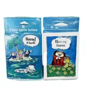 2 Tally Cards 2 and 3 Table Bridge Cards Comic Cartoon Unused Sealed Vintage