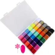 35 Color Set of Polyester Sewing Thread with Needle threaders for Hand & Mach...