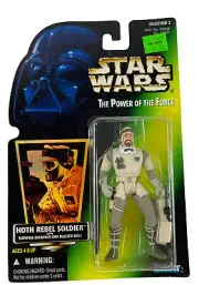 Kenner 1996 Star Wars Hoth Rebel Soldier Power of the Force Green Card Hologram