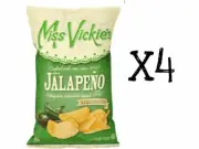 Miss Vickies Kettle Cooked Potato Chips Jalapeno 200g x 4 bags CANADIAN