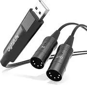 DigitalLife MIDI-SyncX5 USB to MIDI Interface 1-In/1-Out 5-Pin Connector - Metal Construction, Compatible with Windows/macOS