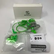 Scosche Sportclip 3 HPSCTI Adjustable Sport Earbuds Green w/ TapIT Remote & Mic