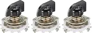 uxcell 2P4T Rotary Switch 2 Pole 4 Position Band Selector 1 Deck for TV Radio Home Machine 3 Pcs