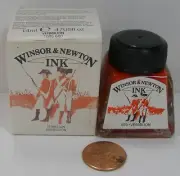 Windsor & Newton Stamp Pad Ink .47oz. Glass Bottle Vermilion 680