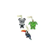3pc Craft Buddy Exotic Animals Keyring Diamond/Crystal Art Kit Kids/Family 8y+