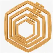 HexaStitch Embroidery Hoop Set - Plastic Frames for Sewing, Needlework, and DIY