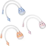 Yardwe 3Pcs Mouth Suction Nasal for Boy Girl Safe Nose Cleaners with Food Grade Silicone Snot Remover for Newborn Blocked Nose Care Lightweight Portable