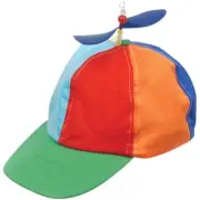 ADULT SIZE SPINNING HELICOPTER PROPELLER MULTI COLOR CRAZY HAT novelty party cap