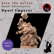 Dwarf Emperor DnD Miniature D&D RPG 3D Printed Fantasy Model