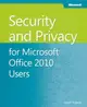 Security and Privacy for Microsoft Office 2010 Users (Paperback)-cover
