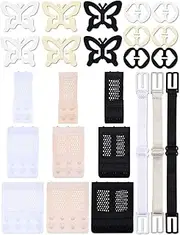 GYTHTPZR Adjustable Underwear Straps 24Pcs Bra Extender Rows Elastic Bra Band Hook Strap Extensions Spacing Bra Extender Strap for Women