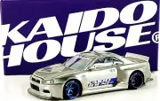 Kaido House x Mini GT Nissan Skyline GT-R (R34) Shinjuku V1 KHMG143 ⬜ 1/64