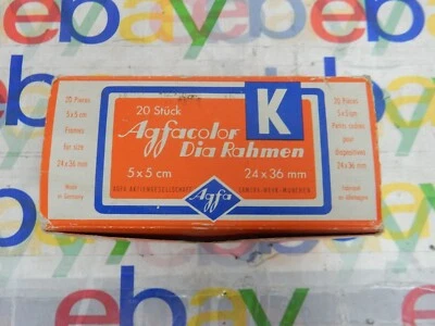 Agfa Agfacolor Dia Rahmen 20 Stück Pieces Camera Slide Frames 5x5 cm 24x36 mm