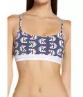 Calvin Klein CK One Logo Print Bralette Blue Size S