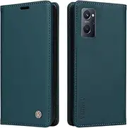 [YBFJCE] Case for Oppo Realme 9i 4G/Oppo A36/Oppo A76/Oppo A96 4G/Oppo K10 4G PU Leather Wallet Case Cover,Oppo Realme 9i 4G Flip Folio Case,Magnetic Phone Case Compatible with Oppo A36,Green