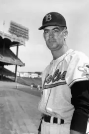 Ray Moore 1955 Baltimore Orioles Baseball Old Photo