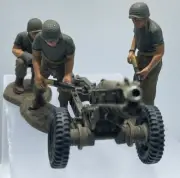 BRITAINS 17249 WWII US 75MM PACK HOWITZER AND CREW SET Metal FIGURES Miniatures