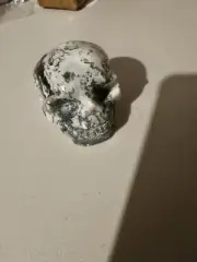 3.15"-4" Sphalerite Crystal Large Skull - Geode Carving, Ideal for Home & Office