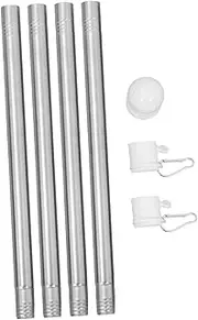 IWOWHERO 1 Set Wall-Mounted Flag Pole Kit Heavy-Duty Aluminum Flagpole Tangle-Free Spinning Flagpole for Residential and Business Spaces