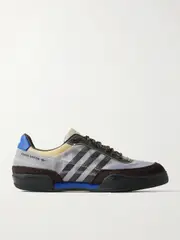 [adidas Originals] adidas Originals - + Craig Green Squash Polta Akh Printed Mesh, Suede And Leather Sneakers - Black - UK 4 UK 4 Black