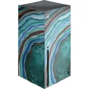 Geode Xbox Series X Console Skin - Turquoise Watercolor Geode