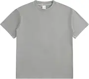 [VgueElegc] Men Base Layer Undershirt Casual Short Sleeve Washed Pullover Shirt Lightweight Cotton Golf Tops, Gray 2, Medium