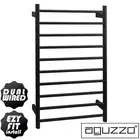 Heated Towel Rail - Round Bars W600mm Dual Wired - Stainless Steel - Matte Black