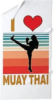 [CafePress] I Love Muay Thai Large Novelty Printed Beach Towel 30"x60"