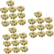 FOMIYES 3sets Hair Styling Cap Heat Insulation Aluminum Foil Dry Cap Elastic One Size Fits Most 10pcs*3