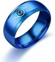 [MUML] 8MM Stainless Steel Ring Titanium Steel Jewelry Men's Moire Ring