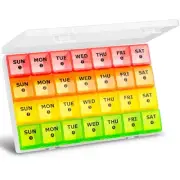 Large Monthly Pill Organizer, XL 4 Weeks Pill Box,28 Day Pill Cases Organizer...