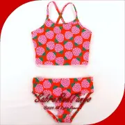 NWT HANNA ANDERSSON 2PC TANKINI BIKINI SWIMSUIT SET STRAWBERRY JAM PRINT 140 10