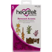 Heartfelt Creations Cut & Emboss Dies - Barnyard Accents