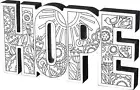 Primitive by Kathy Chucky Wood Color Sign (Hope)