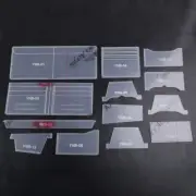 Leather Craft Tool Set 13pieces Acrylic Wallet Pattern Stencil Set Gift
