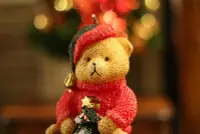 在飛比找Yahoo!奇摩拍賣優惠-英國手工聖誕小熊紅毛衣蠟燭#023394