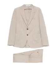 pinstriped suit IT48 light beige