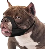 Mayerzon Pitbull Muzzle, Soft Muzzle for American Bully Bulldog Boxers Rottweilers, Anti Fierce Barking Biting Chewing Mouth Guard for Medium Large Short Snout Dogs in Grooming Walking Vet Visits