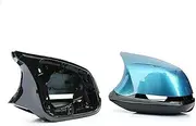 Wing Mirror Protect Decorate Covers for BM&W 3 Series F30 F31 F35 2012-2016 Car Mirror Cover Exterior Side Replacement Rear View Cap Rearview Shell & ABS Plastic Material (Color : Light Blue)