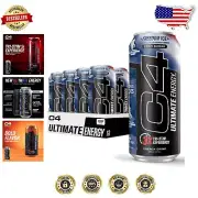 Supercharged C4 Ultimate Sugar-Free Energy Beverage - Freedom Ice Flavor 12-Pack