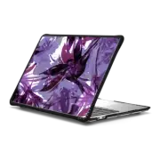 MacBook Pro 13-inch (M1 / M2 / Intel) Impact Case FLORAL FIESTA, PURPLE MULTI Colorful Lavender Plum Watercolor Flowers Painting Fresh Art Abstract Whimsical Tropical Garden Botanical Lovely Brushstrokes Nature Leaves Petals Design