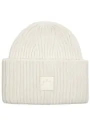 Varley Cresta Ribbed Wool-blend Beanie - Ivory ONE SIZE