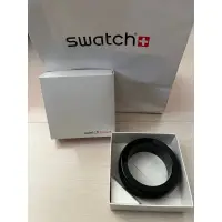 在飛比找蝦皮購物優惠-全新Swatch BIJOUX 黑色塑膠寬版手環